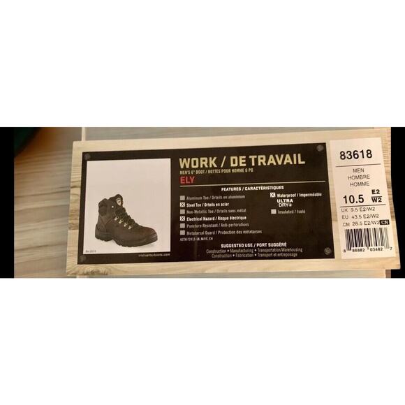 Irish Setter By Redwings Ely Waterproof Steel Toe Work Boots Men 10.5 Fast Ship main image 4